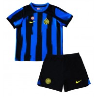 Inter Milan Hjemme Trøje Børn 2023-24 Kortærmet (+ Korte bukser)
